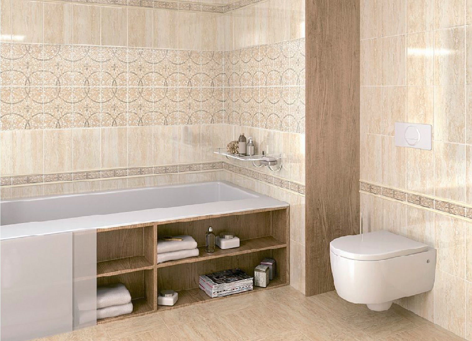 Плитка керамическая KERAMA MARAZZI Травертин 30,2х30,2 см коричневая купить  в Ишимбае по низкой цене - Стройландия